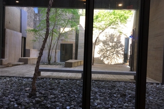 Another view of the Sunken Courtyard on a sunny day