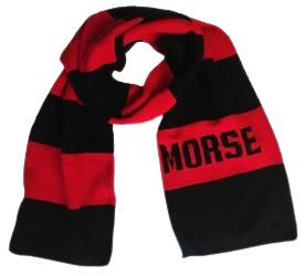 Black & Red Rugby Style Scarf
