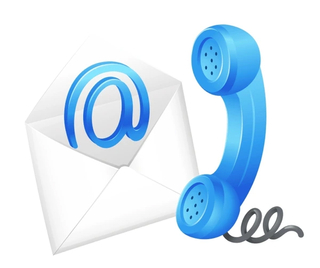 clipart of at sign and phone